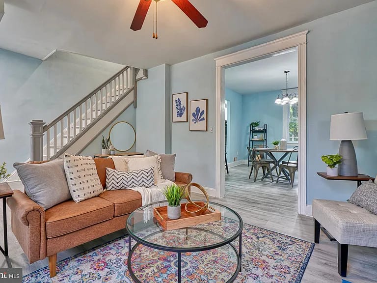 Open concept kitchen & living